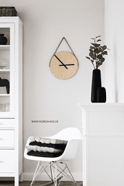 DIY // Holzuhr aus IKEA Frosta Hocker / wooden clock
