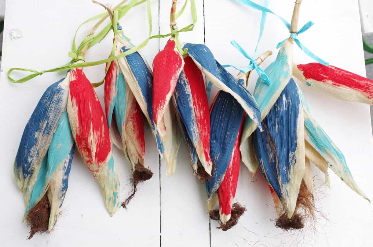 Kunterbunte Herbstdeko mit Mais