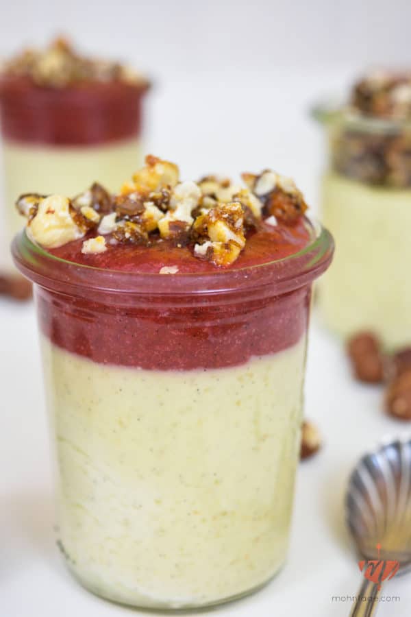 Vegetarische Panna Cotta mit Kardamon, Zimt, Vanille, Orangen ...