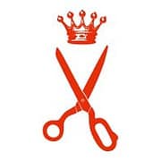 Symbol für Handarbeit und Kreativität mit einer Schere und einer Krone, repräsentiert die Marke HANDMADE Kultur, Fokus auf handgemachte Produkte und Kunsthandwerk.