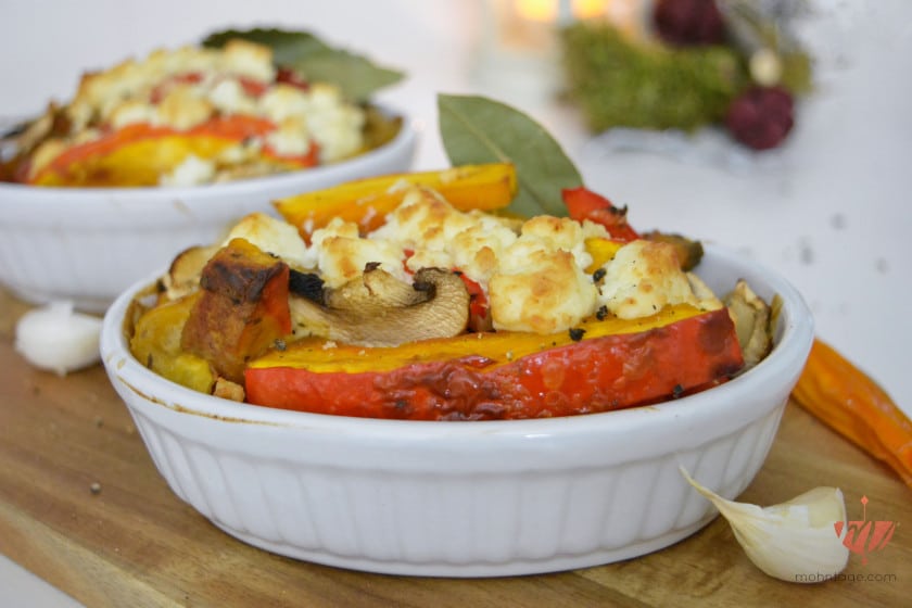 Pilz-Stroganov mit Hokaido Kürbis aus dem Ofen: vegan oder vegetarisch | Mohntage
