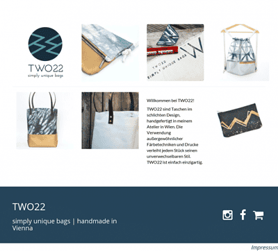 TWO22 - simply unique bags, handmade in Vienna