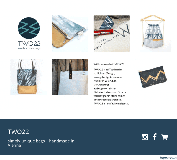 TWO22 – simply unique bags, handmade in Vienna
