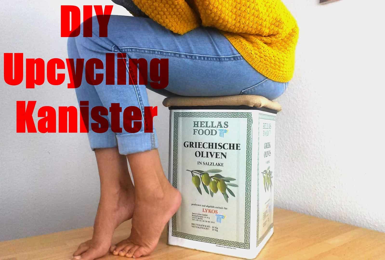 Upcycling aus einem alten Kanister wird ein Hocker