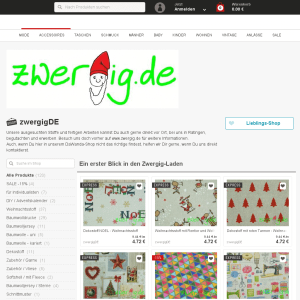 Schöne Stoffe und individuelle Unikate zu guten Preisen mit Top-Service.