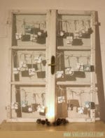 Fensterladen upcycling für den Adventskalender