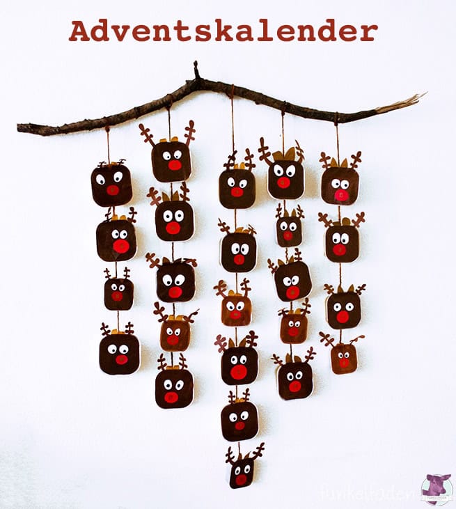Rentier Adventskalender (Upcycling)