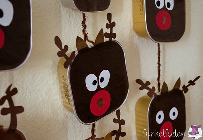 Rentier Adventskalender (Upcycling)