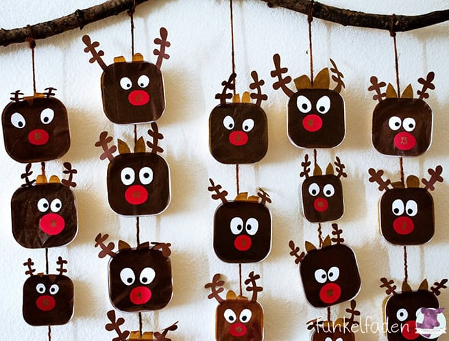 Rentier Adventskalender (Upcycling) - HANDMADE Kultur