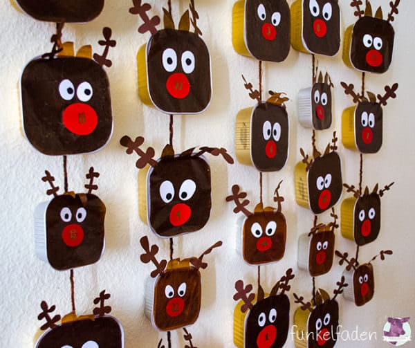 Rentier Adventskalender (Upcycling)