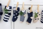 Adventskalender aus Babysocken