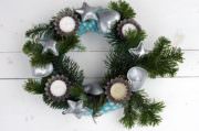Adventskranz aus Wolle