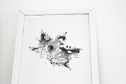 Blattmotiv auf Papier