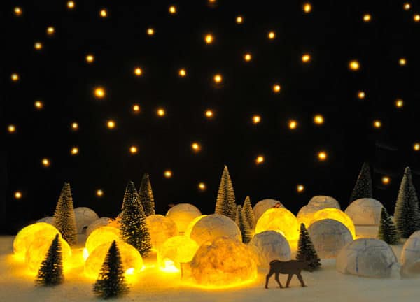 DIY Iglu Eishotel Adventskalender (mit Beleuchtung und Sternenhimmel ;-))