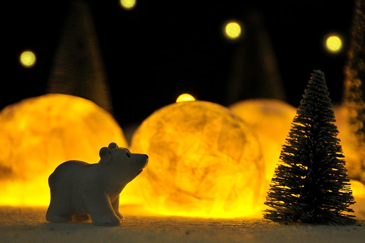 DIY Iglu Eishotel Adventskalender (mit Beleuchtung und Sternenhimmel ;-))