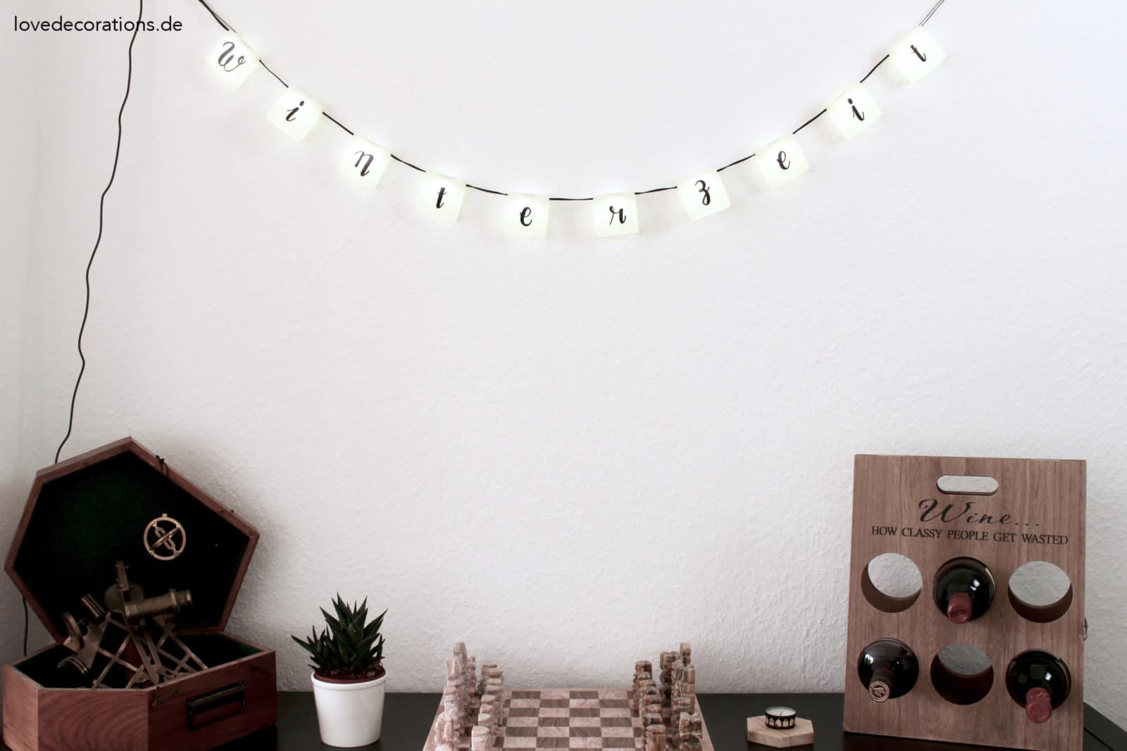 DIY Lichterkette mit Handlettering
