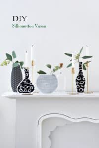 DIY: Vasen Silhouetten aus Geschenkpapier basteln