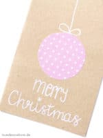 DIY Weihnachtskarte mit Stoff