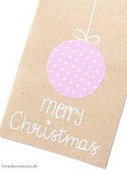 DIY Weihnachtskarte mit Stoff