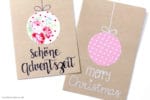 DIY Weihnachtskarte mit Stoff