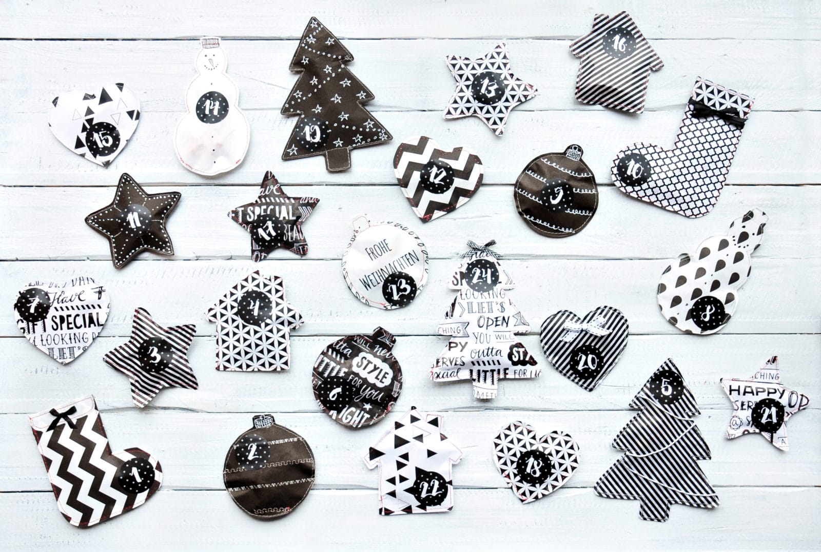 Schwarz / Weiß Adventskalender