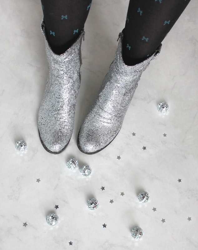 DIY Glitter Boots selbermachen