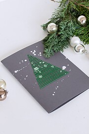 Weihnachtskarten besticken