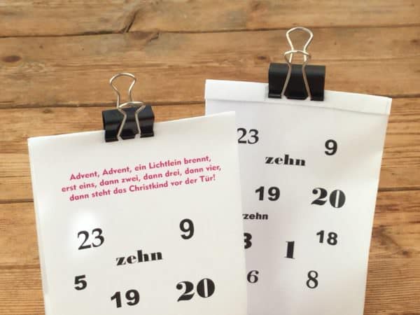 Adventskalendertüte als Freebie