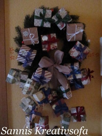2 in 1 Adventskalenderkranz