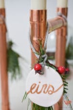 DIY Kerzenständer aus Kupferrohr … mit Last-Last-Last-Minute Adventskranz-Idee | Mohntage