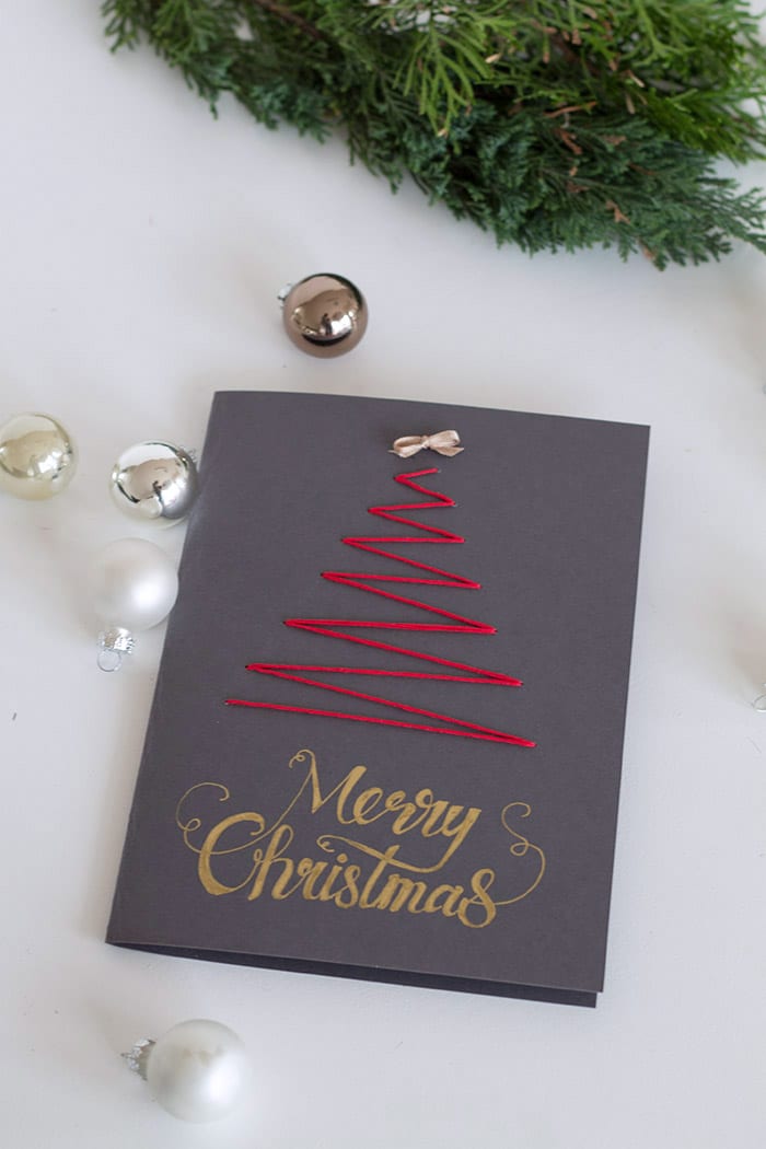Weihnachtskarten besticken