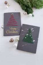 Weihnachtskarten besticken