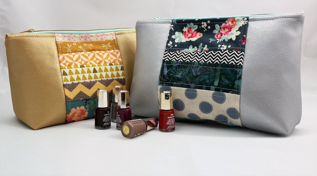 Anleitung: Kosmetiktasche im Patchwork-Look nähen