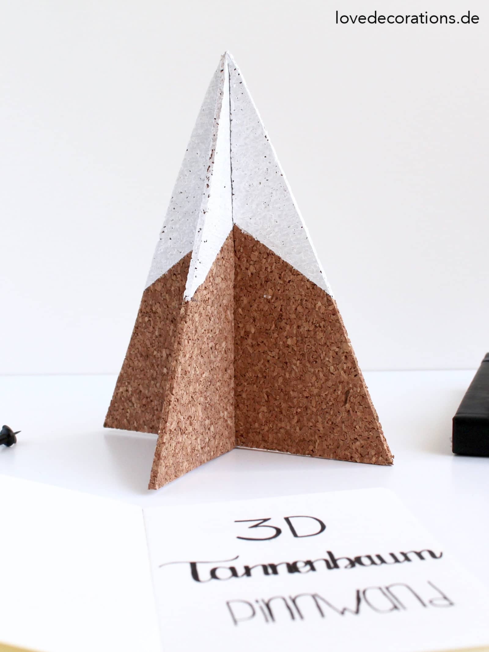 DIY 3D Tannenbaum Pinnwand