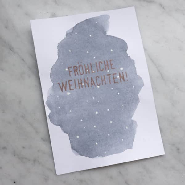 DIY Aquarell Schneeflocken Weihnachtskarten