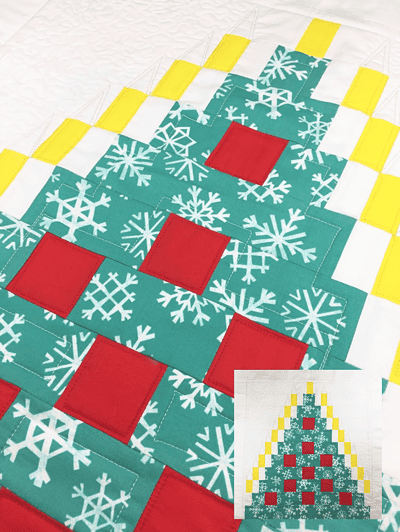 Miniquilt mit Weihnachtsbaum