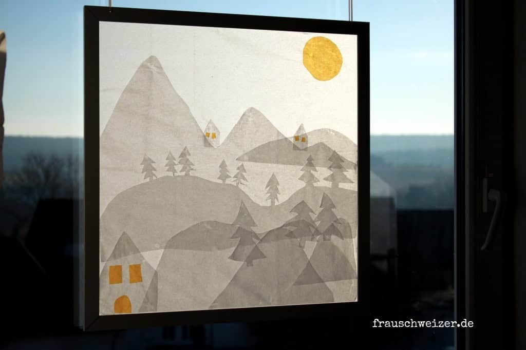 DIY Anleitung: Fensterbild Winter