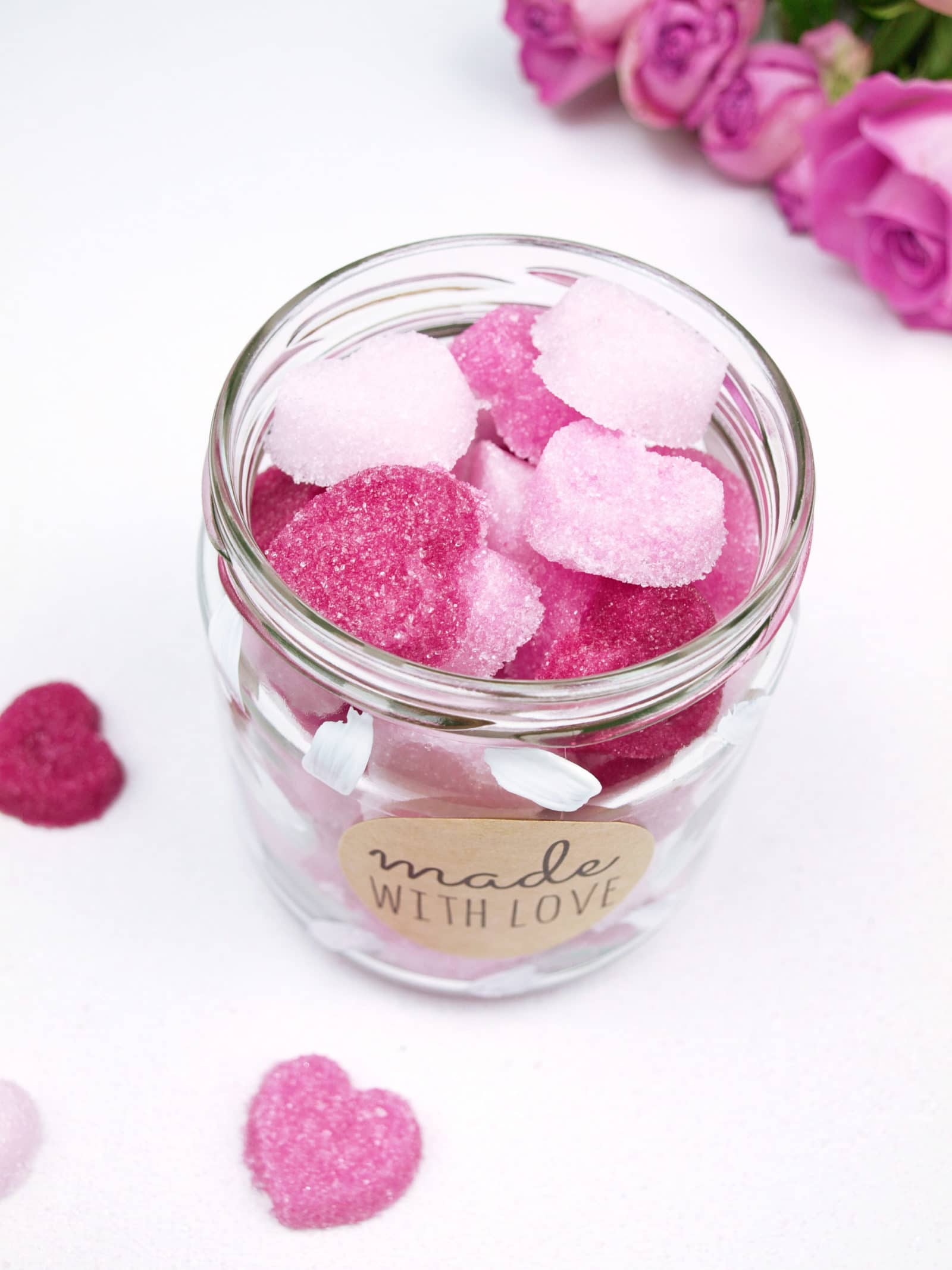 DIY ombre Zuckerherzen selber machen