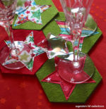 {Anleitung} DIY Glas Untersetzer mit Stern nähen | Schnittmuster (Download)