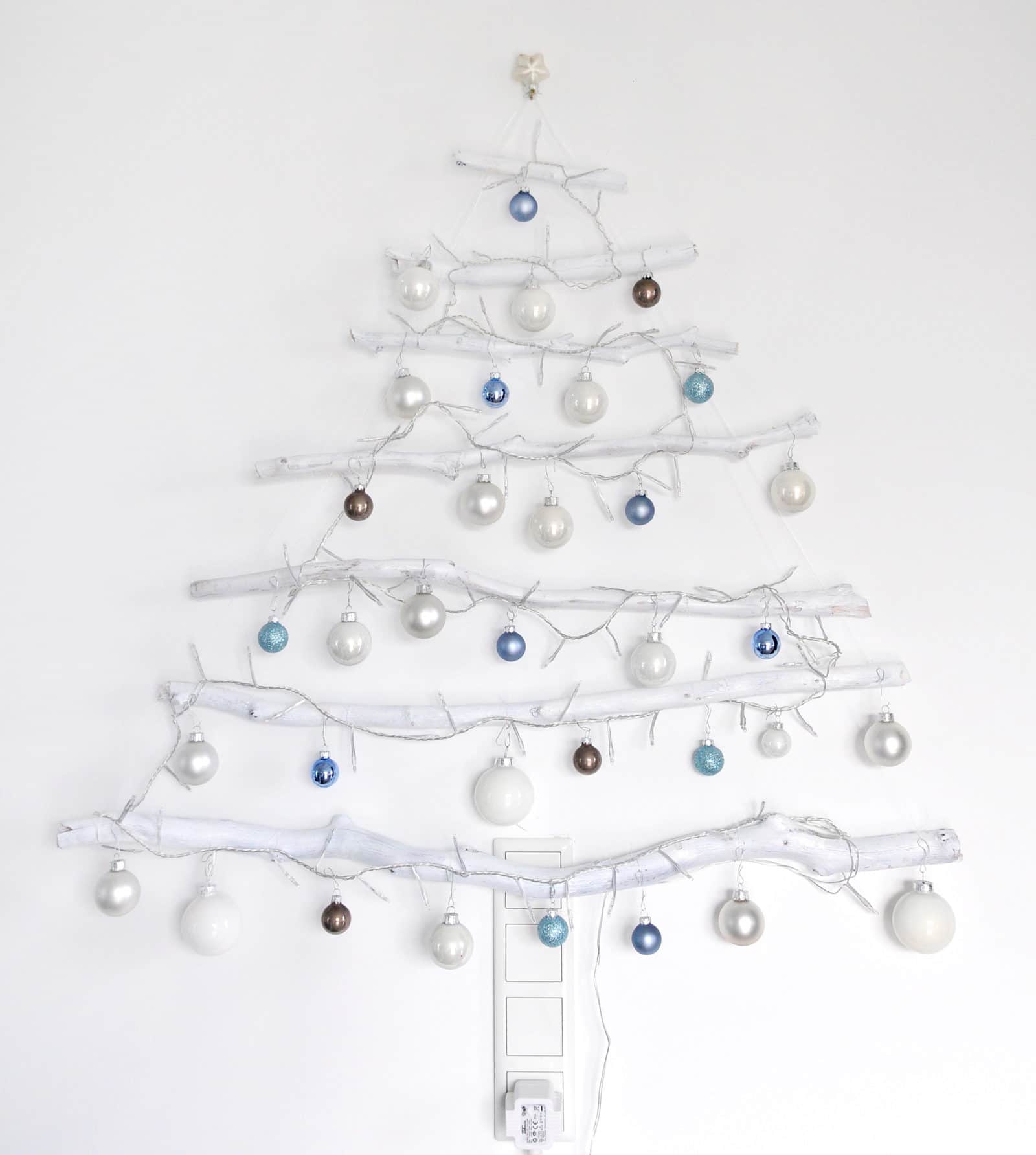 DIY – beleuchteter Weihnachtsbaum aus Ästen