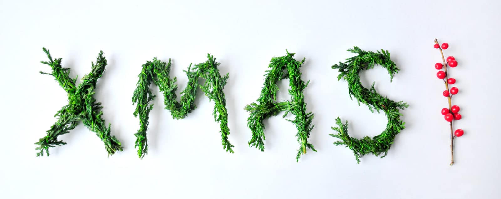 Mini DIY Buchstaben mit Weihnachtsgrün