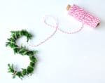 Mini DIY Buchstaben mit Weihnachtsgrün