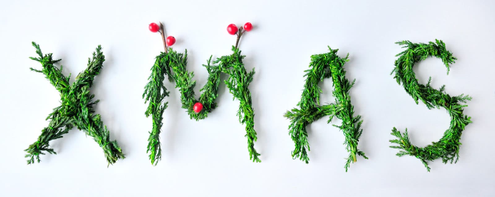 Mini DIY Buchstaben mit Weihnachtsgrün