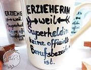 Tassen bemalen mit Keramikfarbe