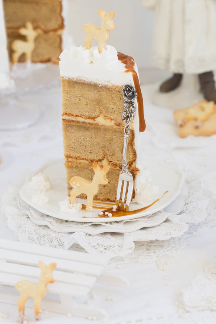 „Eierlikör Torte mit gebräunter Butter, Safran, Karamell und viel Liebe!“