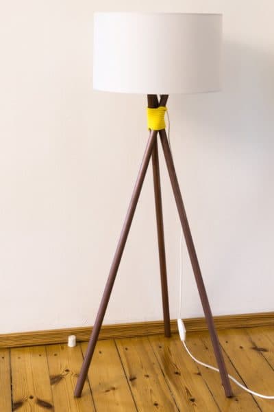 DIY Stehlampe im Kupfer-Look