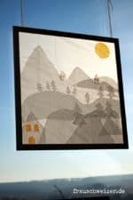DIY Anleitung: Fensterbild Winter
