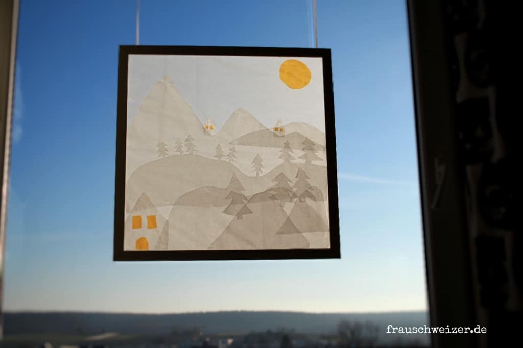 DIY Anleitung: Fensterbild Winter