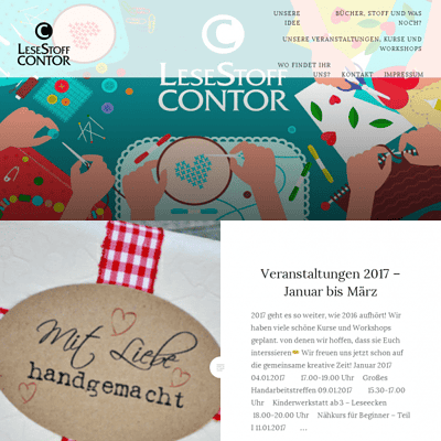 Bücher - Stoffe - Handarbeit - Nähzubehör - Selbstgemachtes - Näh- und Kreativkurse