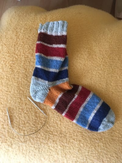 Socken mit der addi-Sockenwunder-Nadel